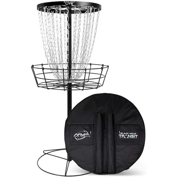 MVP Black Hole Light Disc Golf Target + Transit Bag Flight Factory Discs