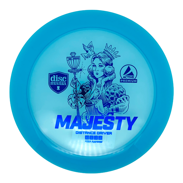Discmania Active Premium Majesty - Driver Da Disc Golf, Alta Velocità, Colore Blu, Plastica Premium