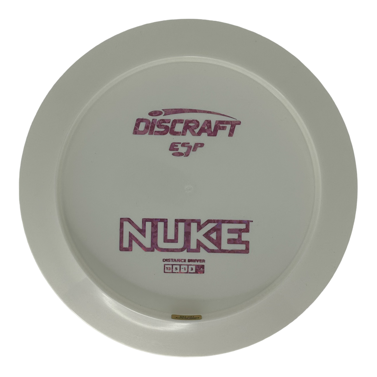 Discraft White ESP Nuke - Bottom Stamp