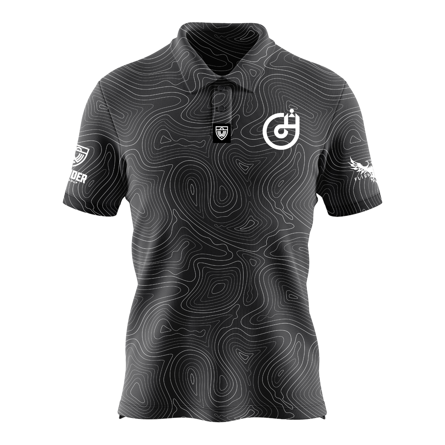 Calvin Heimburg 2024 Polo Charcoal Topographic 3XL