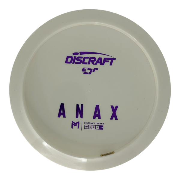 Discraft Paul McBeth White ESP Anax Bottom Stamp Flight Factory Discs