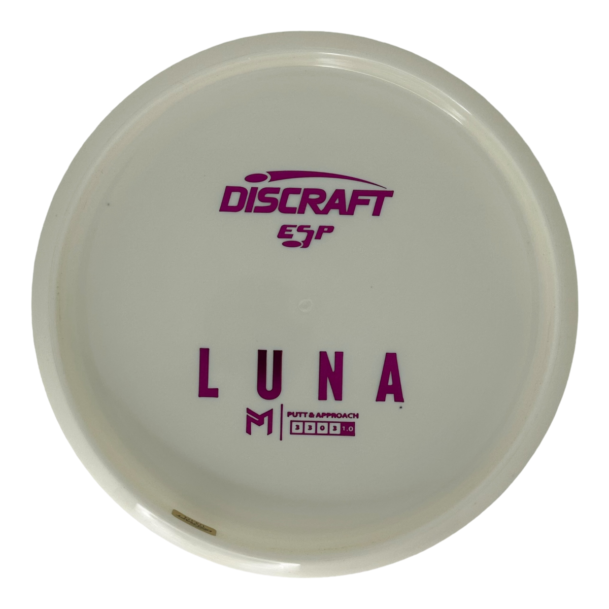 Discraft White ESP Paul McBeth Luna - Bottom Stamp