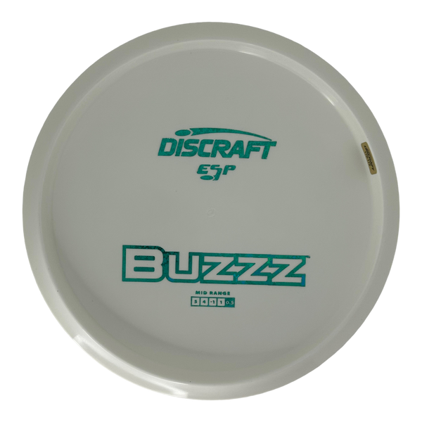 Discraft White ESP Buzz - Bottom Stamp - Flight Factory Discs